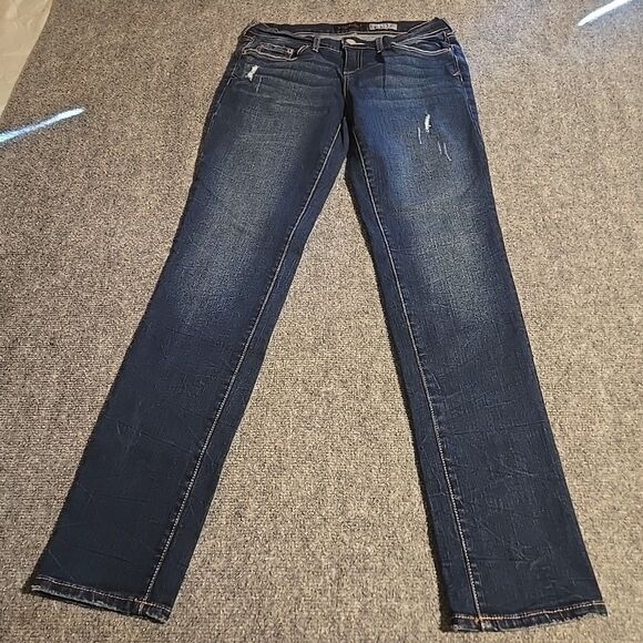 Aeropostale Denim - Aeropostale Skinny Denim Jeans Womens Size 8 Blue Distressed Straight